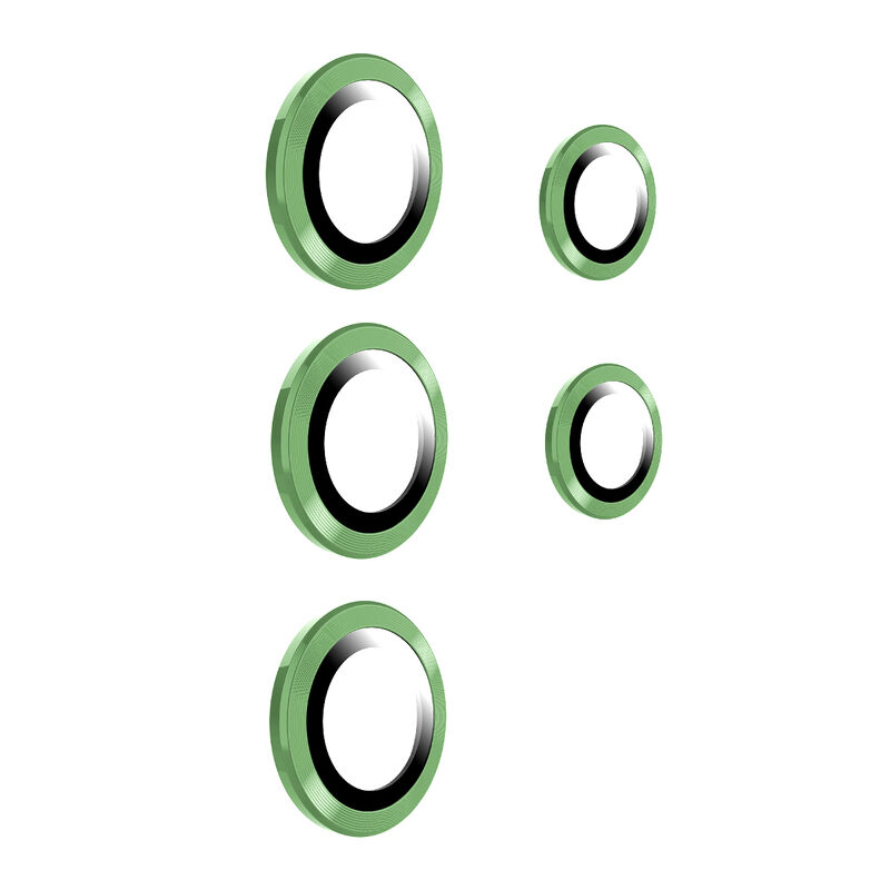 Samsung - Galaxy S23 Ultra Kolay Kurulumlu Kamera Lens Koruyucu - Yeşil