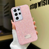 Samsung - Galaxy S23 Ultra Zebana Taşlı Star Glitter Silikon Kılıf - Pembe