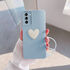 Samsung - Galaxy S23 Zebana Kalpli Love Silikon Kılıf - Açık Mavi