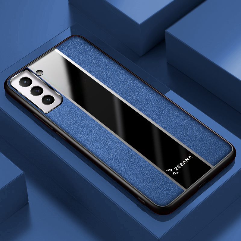 Samsung - Galaxy S24 FE Zebana Premium Deri Kılıf - Mavi