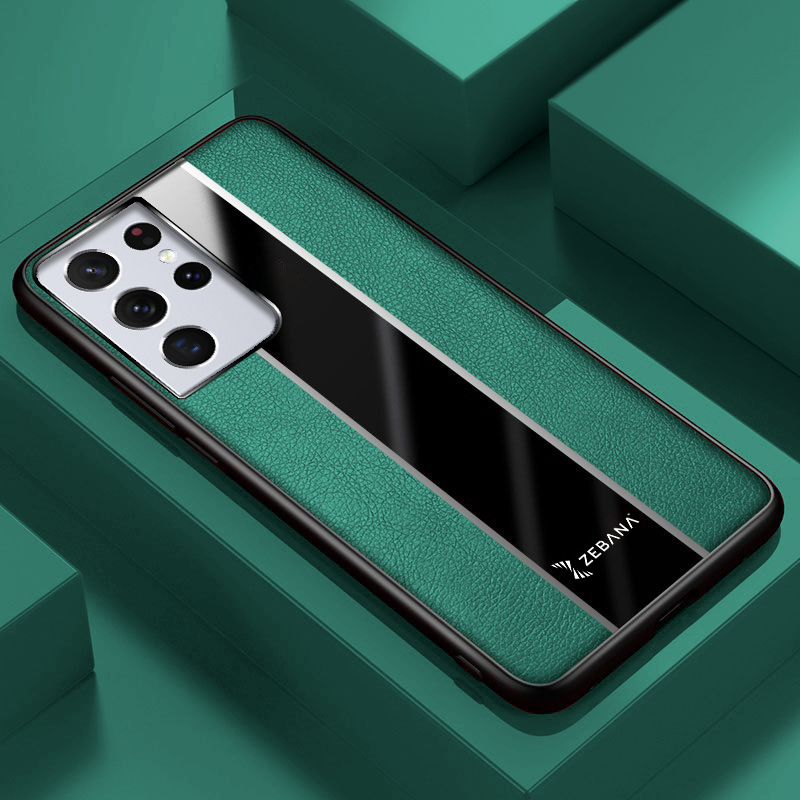 Samsung - Galaxy S25 Ultra Zebana Premium Deri Kılıf - Yeşil