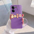 TECNO - Camon 20s Pro 5G Zebana Love Bear Silikon Kılıf - Pembe - Lila