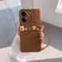 TECNO - Camon 20s Pro 5G Zebana Love Bear Silikon Kılıf - Kahverengi