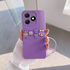 TECNO - Spark 20 Zebana Love Bear Silikon Kılıf - Lila