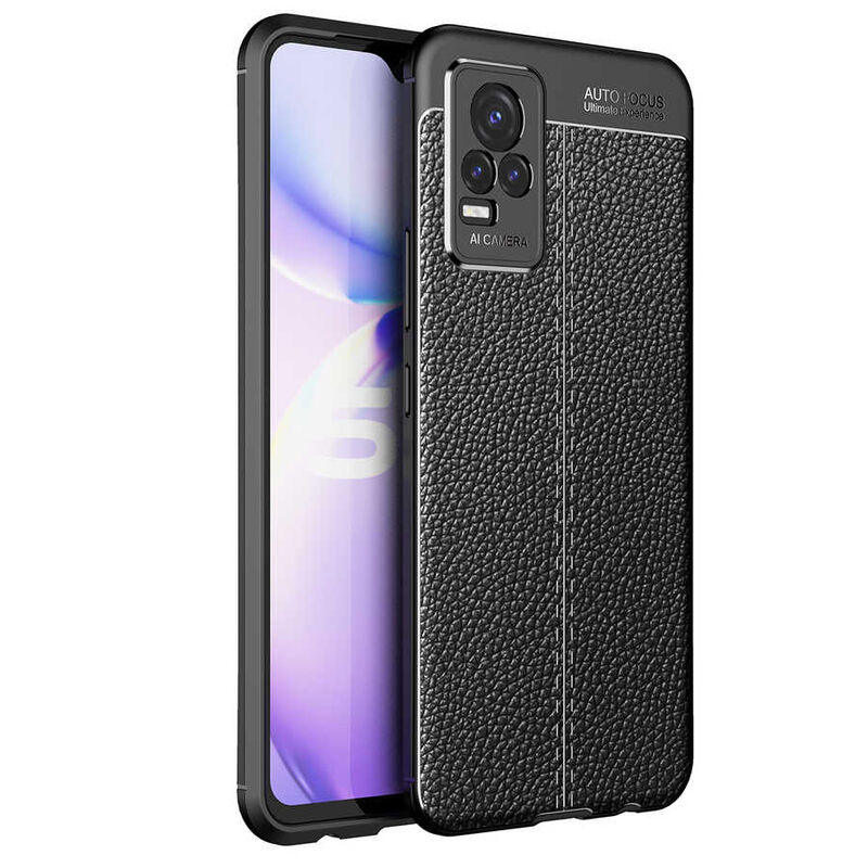 Vivo - V21E Auto Focus Silikon Kılıf - Siyah