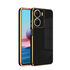 Vivo - Y16 Zebana Golden Silikon Kılıf - Siyah