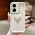Vivo - Y16 Zebana Amour Silikon Kılıf - Krem Rengi