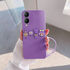 Vivo - Y17s Zebana Love Bear Silikon Kılıf - Lila
