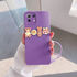 Xiaomi - Mi 11 Lite Zebana Love Bear Silikon Kılıf - Pembe - Lila