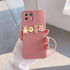 Xiaomi - Mi 11 Lite Zebana Love Bear Silikon Kılıf - Rose Gold