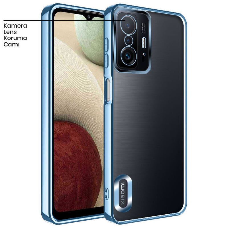 Xiaomi Mi 11T Pro Uyumlu Zebana Glint Silikon Gri Kılıf
