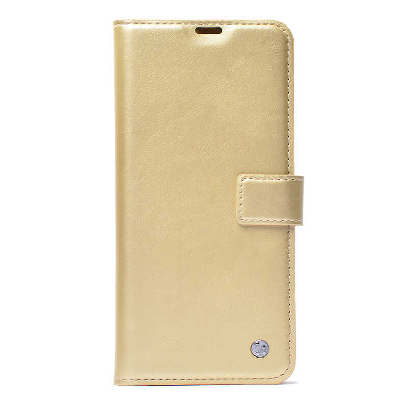 Xiaomi - Mi 12 Lite Cüzdanlı Kapaklı Deri Kılıf - Gold