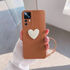 Xiaomi - Mi 12T Pro Zebana Kalpli Love Silikon Kılıf - Kahverengi