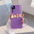 Xiaomi - Mi 12T Zebana Love Bear Silikon Kılıf - Pembe - Lila