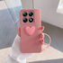 Xiaomi - Mi 14T Zebana Kalpli Love Silikon Kılıf - Pembe