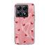 Xiaomi - Mi 14T Zebana Pink Heart Silikon Kılıf - Kırmızı