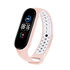 Xiaomi Mi Band 3-4-5-6 KRD-02 Silikon Kordon (SAAT DAHİL DEĞİLDİR) - Beyaz - Pembe