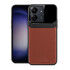 Xiaomi - Poco C65 Zebana Lens Deri Kılıf - Kahverengi