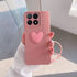 Xiaomi - Poco X6 Zebana Kalpli Love Silikon Kılıf - Pembe