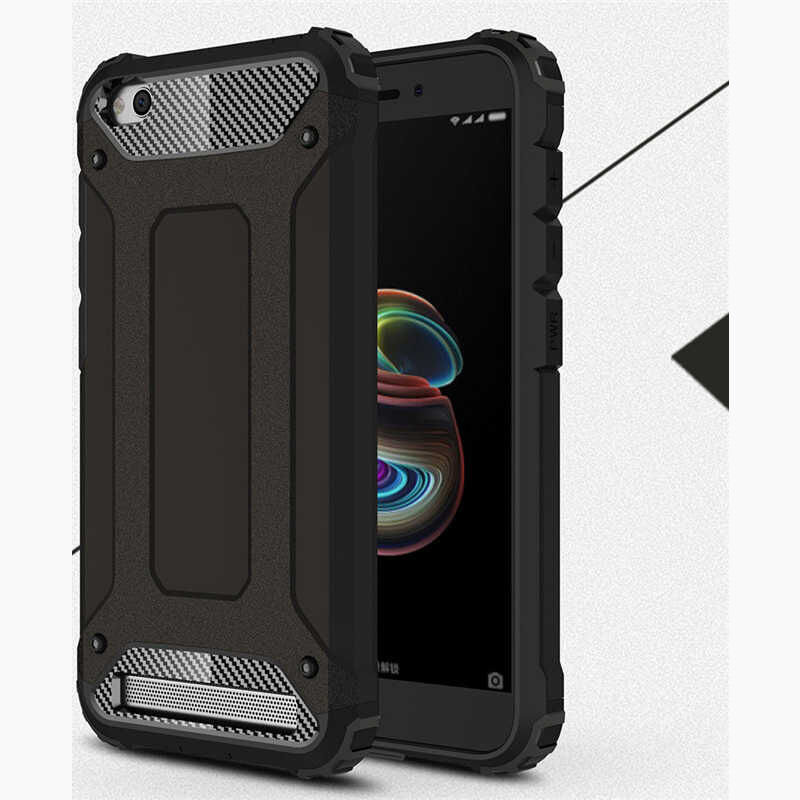 Xiaomi - Red Mi Note 5A Zırhlı Silikon Kılıf - Siyah