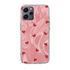 Xiaomi - Redmi 12 Zebana Pink Heart Silikon Kılıf - Kırmızı