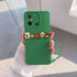 Xiaomi - Redmi 12C Zebana Love Bear Silikon Kılıf - Kahverengi - Yeşil