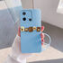 Xiaomi - Redmi 12C Zebana Love Bear Silikon Kılıf - Kahverengi - Açık Mavi