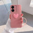Xiaomi - Redmi 13C Zebana Kalpli Love Silikon Kılıf - Pembe