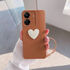 Xiaomi - Redmi 13C Zebana Kalpli Love Silikon Kılıf - Kahverengi