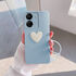 Xiaomi - Redmi 13C Zebana Kalpli Love Silikon Kılıf - Açık Mavi