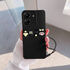 Xiaomi - Redmi 13C Zebana Love Bear Silikon Kılıf - Siyah