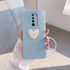 Xiaomi - Redmi 9 Zebana Kalpli Love Silikon Kılıf - Açık Mavi
