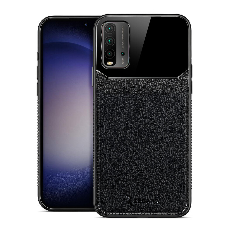 Xiaomi Redmi 9T Uyumlu Zebana Lens Deri Kahverengi Kılıf