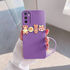 Xiaomi - Redmi Note 10 5G Zebana Love Bear Silikon Kılıf - Pembe - Lila