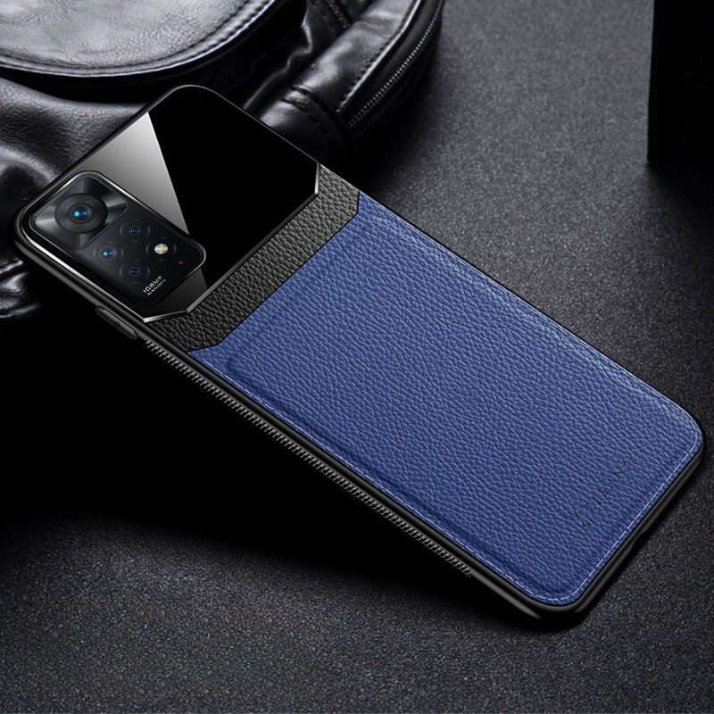 Xiaomi - Redmi Note 11 Pro 4G Zebana Lens Deri Kılıf - Lacivert