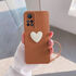 Xiaomi - Redmi Note 11 Pro Zebana Kalpli Love Silikon Kılıf - Kahverengi