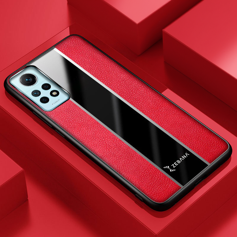 Xiaomi - Redmi Note 12 Pro Zebana Premium Deri Kılıf - Kırmızı