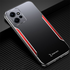 Xiaomi - Redmi Note 12 4G Zebana Metal Mitras Kılıf (Silikon Kenar) - Kırmızı