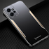 Xiaomi - Redmi Note 12 4G Zebana Metal Mitras Kılıf (Silikon Kenar) - Gold