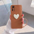Xiaomi - Redmi Note 12S Zebana Kalpli Love Silikon Kılıf - Kahverengi