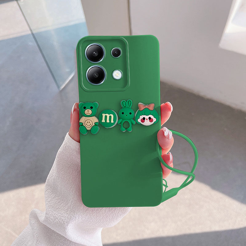 Xiaomi - Redmi Note 13 Pro 4G Zebana Love Bear Silikon Kılıf - Açık Yeşil