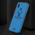 Xiaomi - Redmi Note 7 Silikon Kenar Kumaş Kılıf - Mavi