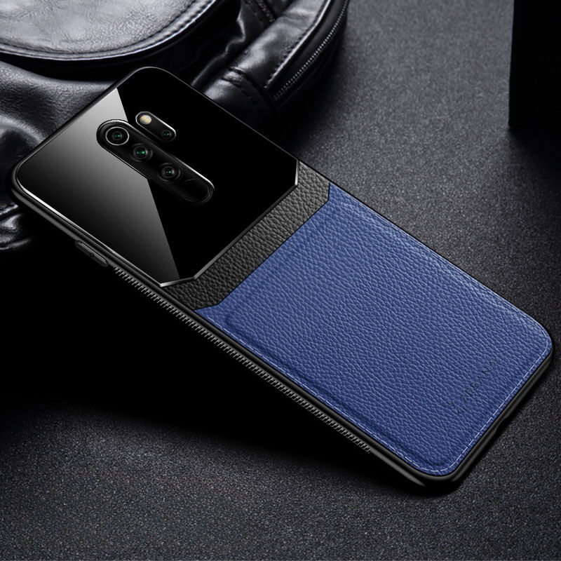 Xiaomi - Redmi Note 8 Pro Zebana Lens Deri Kılıf - Lacivert