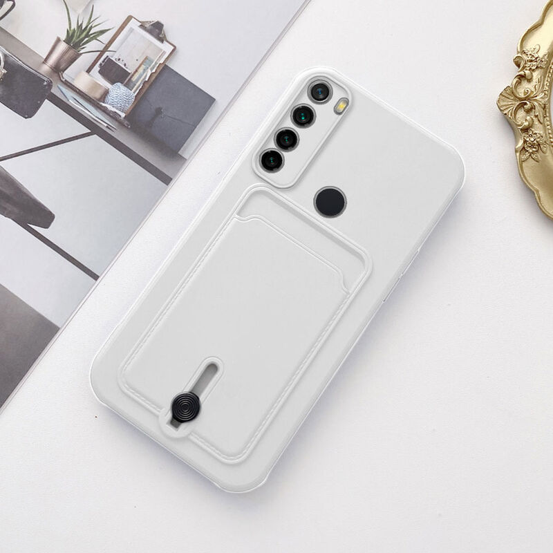 Xiaomi - Redmi Note 8 Zebana Kartlıklı Sweet Yumuşak Silikon Kılıf - Beyaz