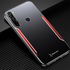 Xiaomi - Redmi Note 8 Zebana Metal Mitras Kılıf (Silikon Kenar) - Kırmızı