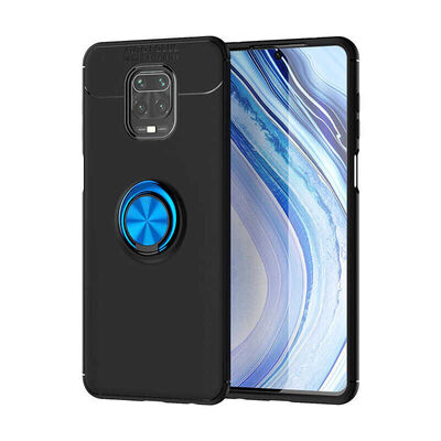 Xiaomi - Redmi Note 9 Pro Max Zebana Yüzüklü Silikon Kılıf - Rose Gold