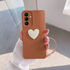 Samsung - Galaxy A35 5G Zebana Kalpli Love Silikon Kılıf - Kahverengi