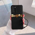 Samsung - Galaxy S24 Plus Zebana Love Bear Silikon Kılıf - Siyah - Kahverengi