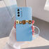 Samsung - Galaxy S24 Plus Zebana Love Bear Silikon Kılıf - Kahverengi - Açık Mavi