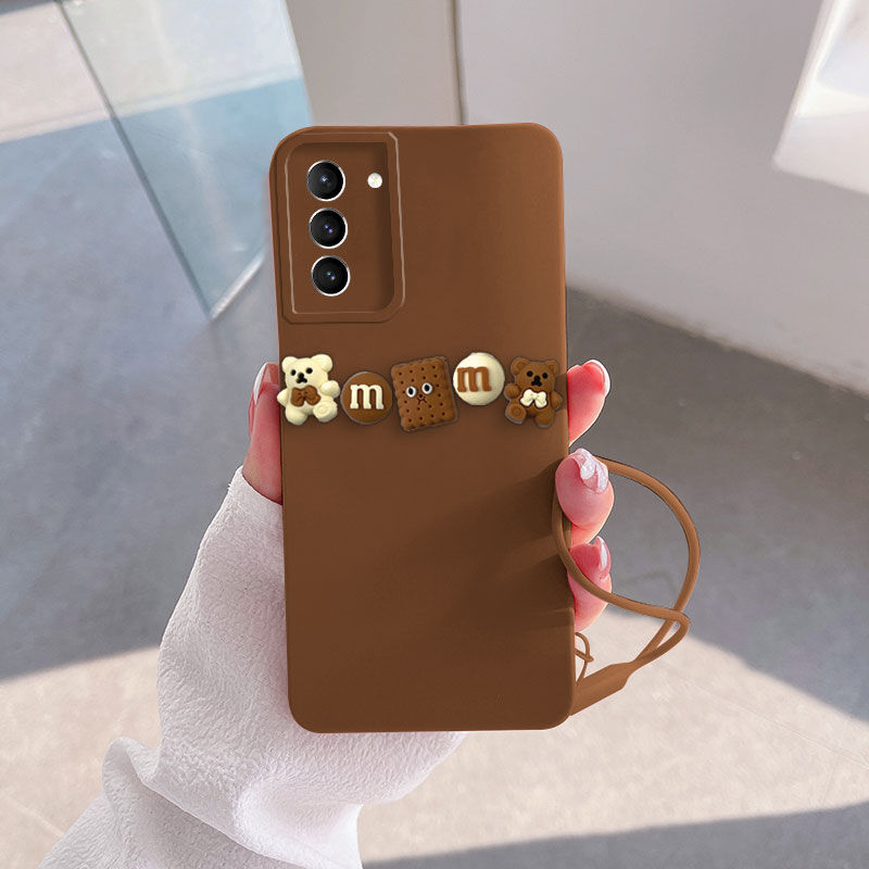 Samsung - Galaxy S24 Plus Zebana Love Bear Silikon Kılıf - Kahverengi